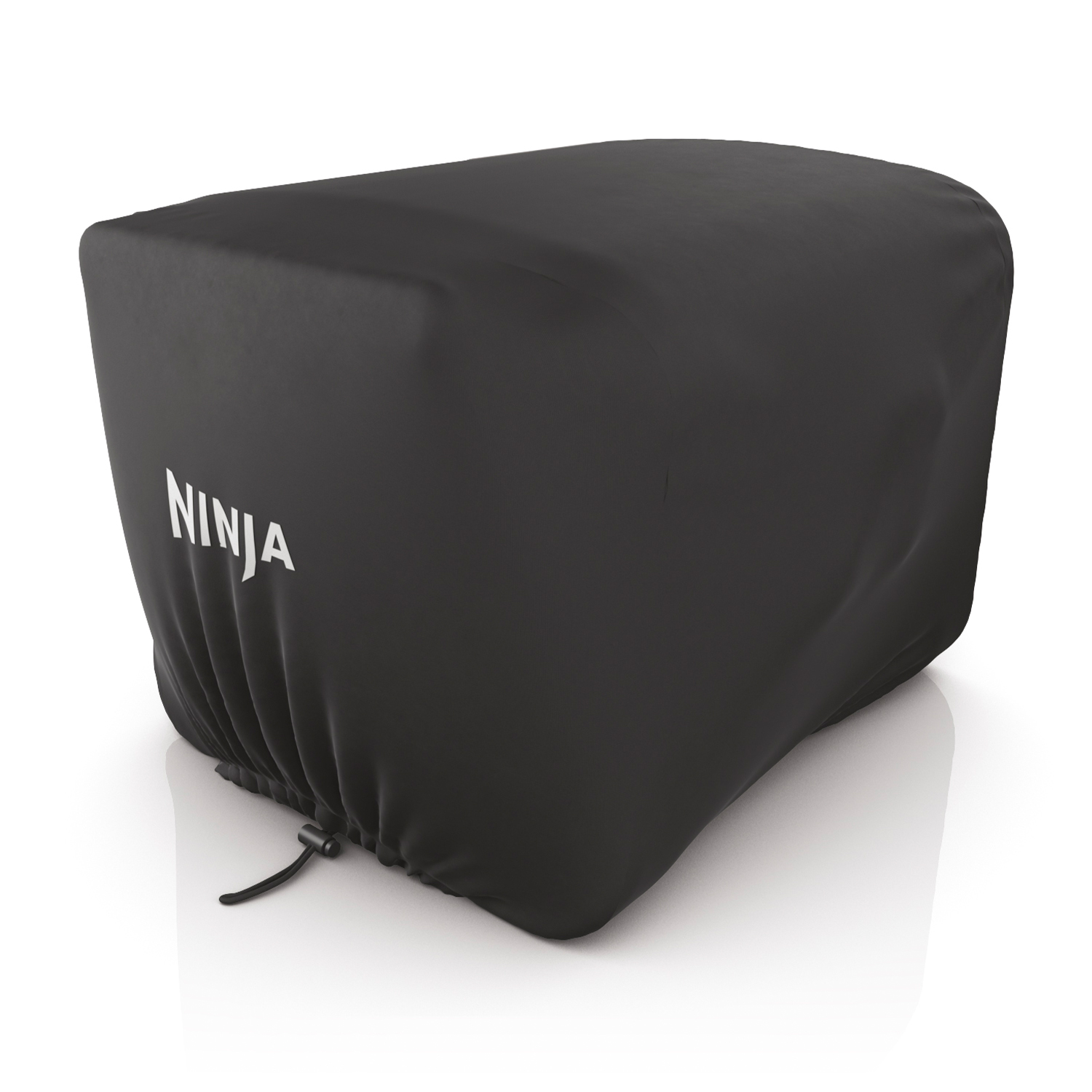 Una copertura nera con testo "NINJA" bianco, che copre un elettrodomestico.