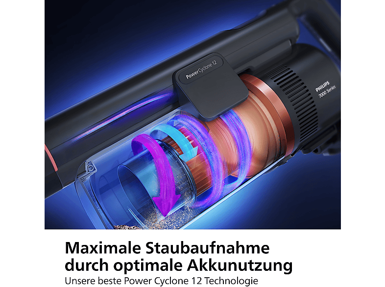 PHILIPS XC8055/01 Aqua Plus Laufzeit bis zu 80 Min., saugen und wischen, kabellos, Akkusauger, Stielsauger, Akkubetrieb, 25,2 Volt