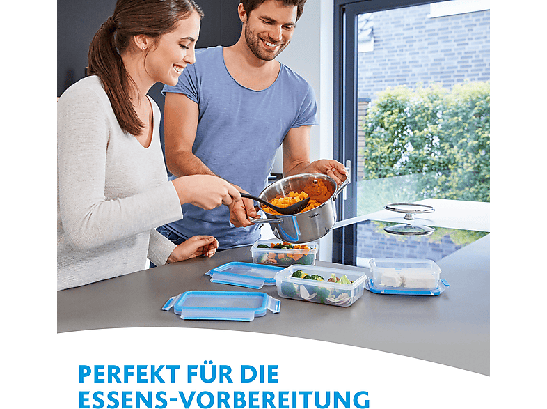 EMSA 508544 Clip & Close 2.3 l Frischhaltedose Blau/Transparent