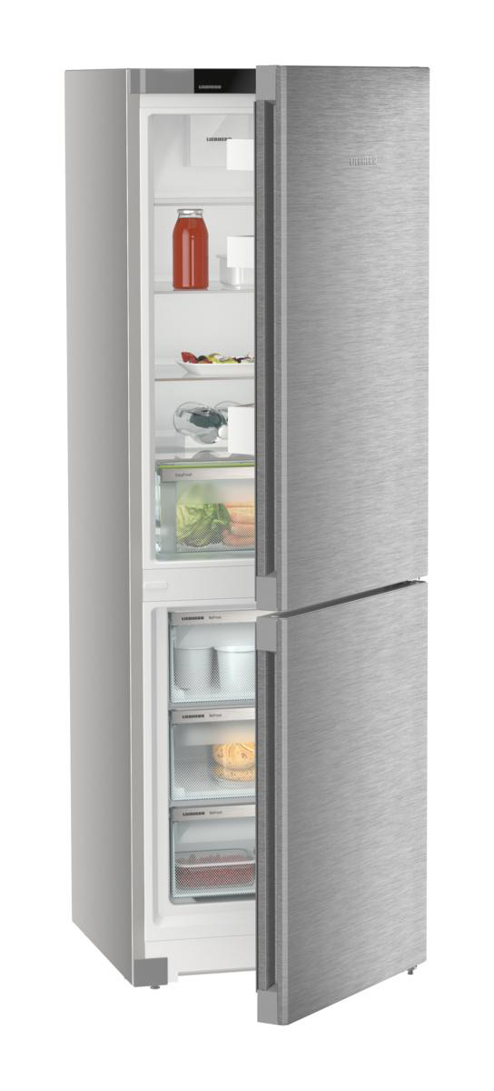LIEBHERR CNsdc 5203-22 Pure Kühlgefrierkombination (C, 330 l, 1855 mm hoch, Tür: Edelstahltür mit SmartSteel & Gehäuse: Silver)