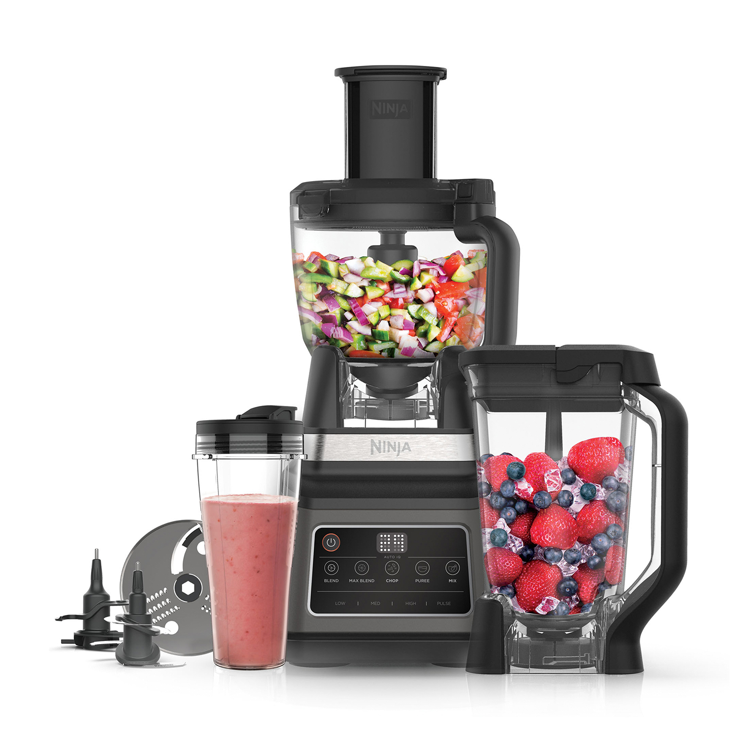 Ninja Robot DA Cucina Bn800Eu Cucina, 1200 W, capacità ciotola 2,1 l, Nero