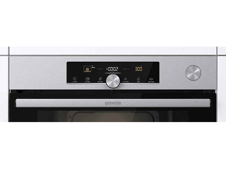 GORENJE BSA6747A04XWI, Einbau Backofen (Einbaugerät, 77 l, 595 mm breit), Dampfgarfunktion