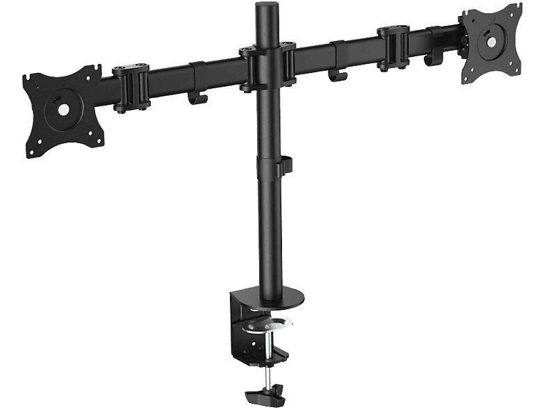 EQUIP 13-27" Dual dönthető/forgatható asztali monitor konzol, fekete (650115)