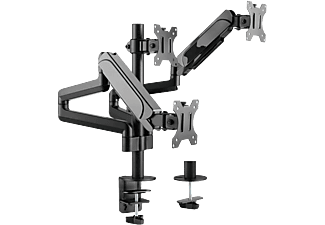 EQUIP 13-27" Triple dönthető/forgatható asztali monitor konzol, fekete (650134)