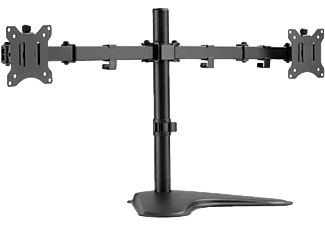 EQUIP 17-32" Dual dönthető/forgatható asztali monitor konzol, fekete (650123)