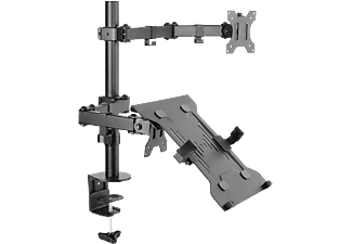 EQUIP 13-32" Dual dönthető/forgatható asztali monitor/laptop konzol, fekete (650119)