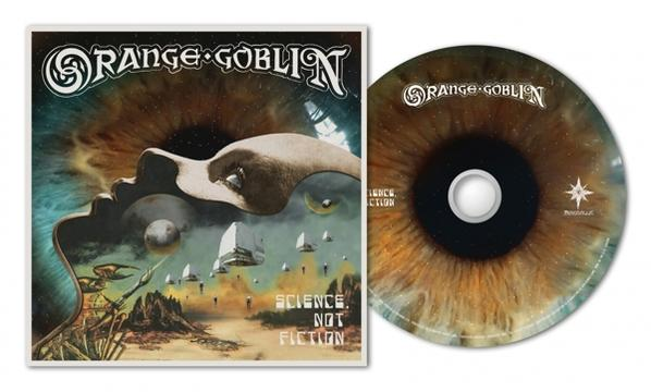Pochette de l'album d'Orange Goblin, un CD à droite.