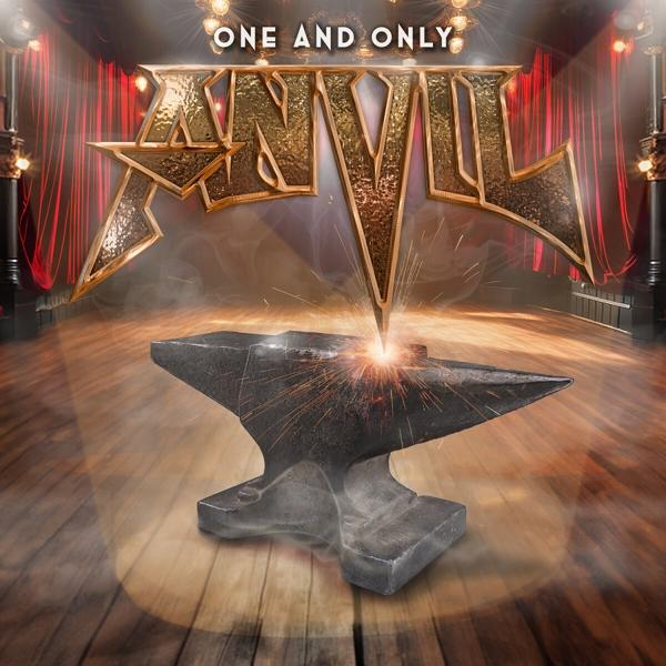 Albumcover für Anvil, mit Sternlogo, Amboss und Funken. Der Text lautet ONE AND ONLY.