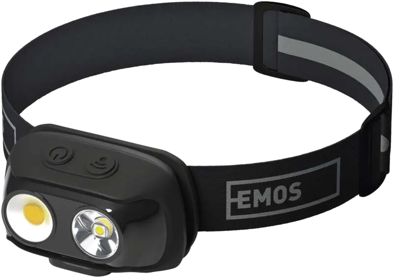 EMOS Újratölthető LED fejlámpa, 500lm, 130m, Li-pol 1200mAh, IP44, USB-C (P3542)