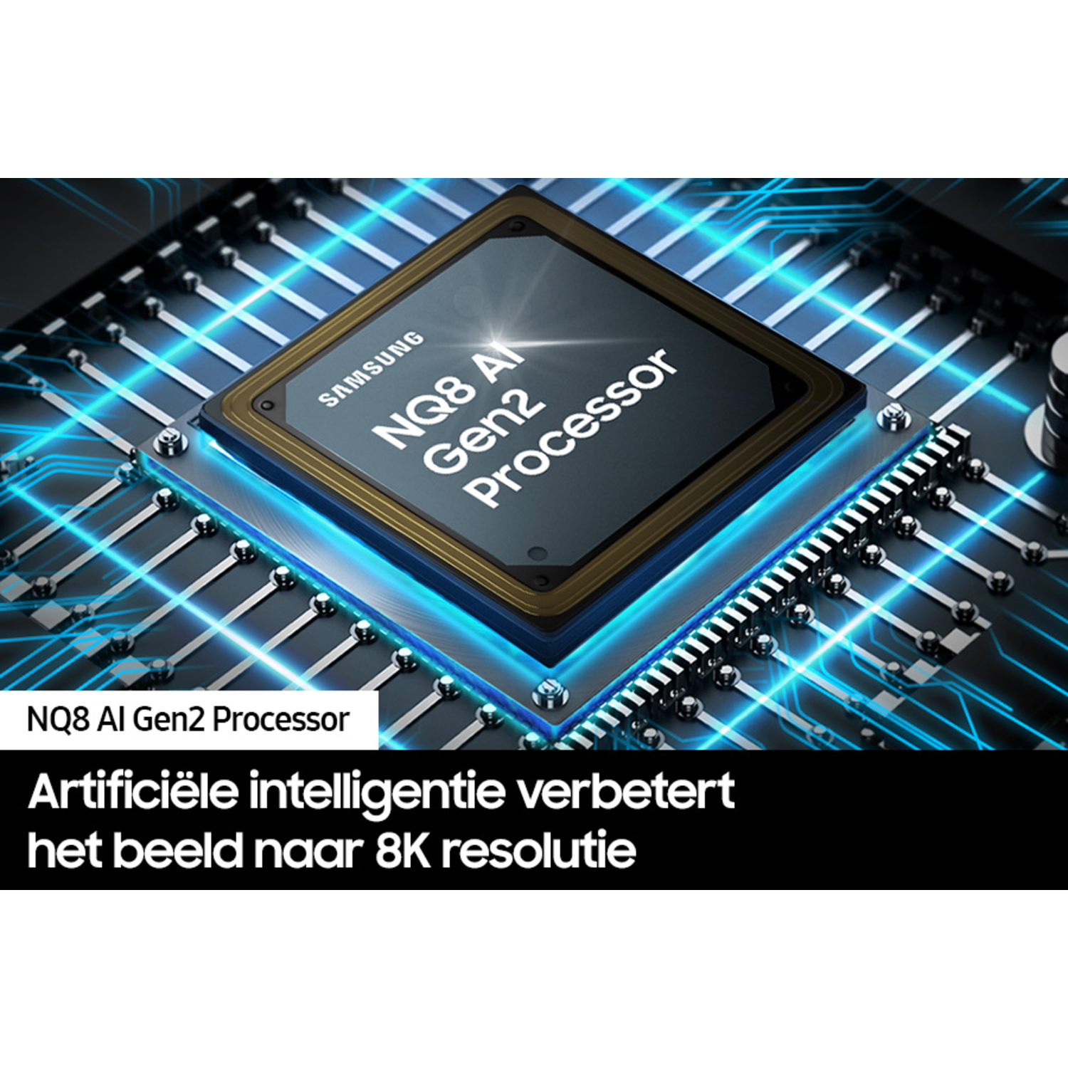 A processor chip on a circuit board, labeled 'N98 AI Gen2 Processor'.