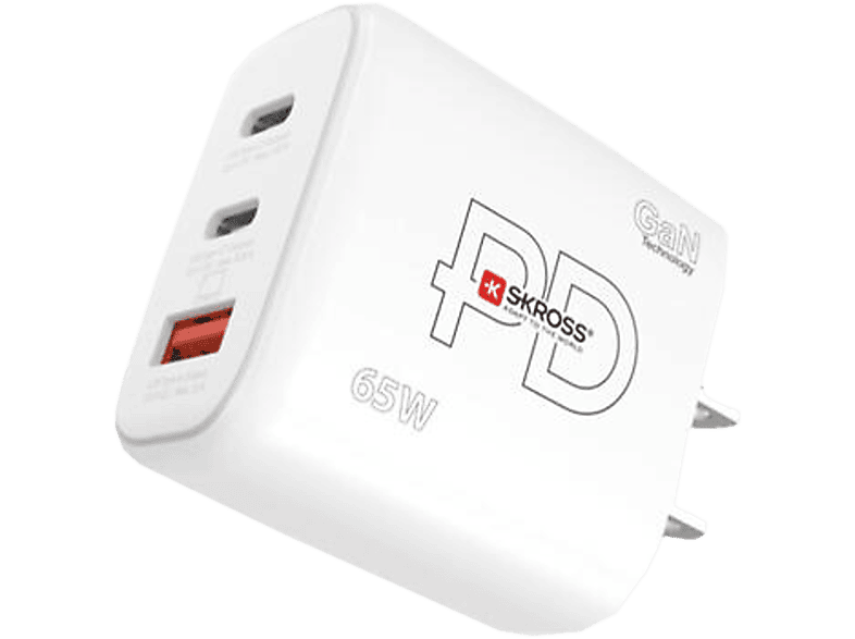 SKROSS Power Charger 65W GaN US - Reiseadapter (Weiss)