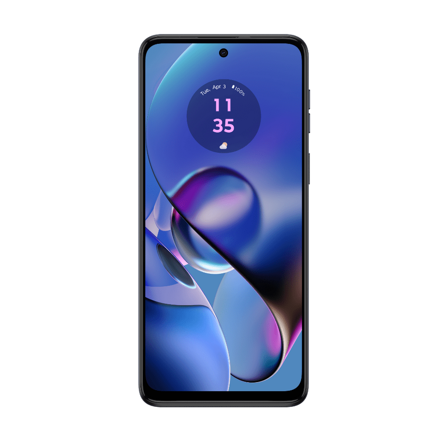 Pantalla de smartphone que muestra la hora y el nivel de batería.