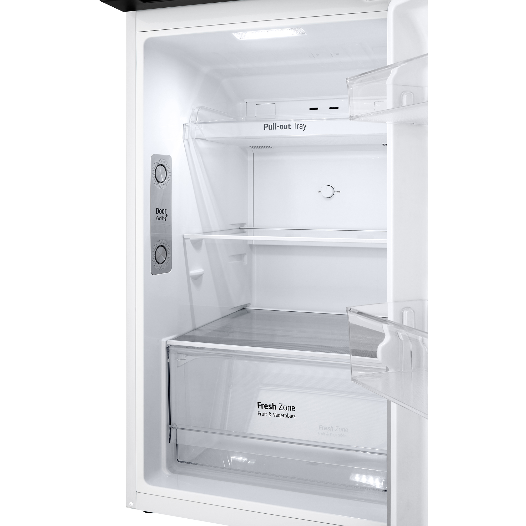 Frigorífico dos puertas - LG GTBV22SWGKD, No Frost, 144.5 cm, 217 l, DoorCooling+™,  Multi Air Flow, Blanco