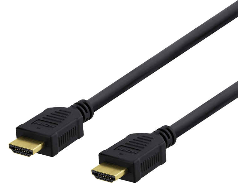 DELTACO HDMI-1015D - HDMI Kabel, 1.5 m, 18 Gbps, Schwarz