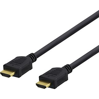 DELTACO HDMI-1015D - Câble HDMI, 1,5 m, 18 Gbit/s, noir