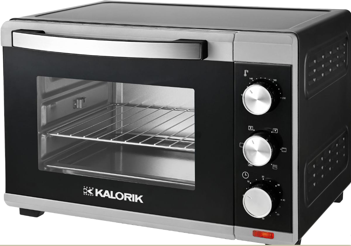KALORIK OT2012CRSR Mini elektromos sütő 25l,1600w (fekete)