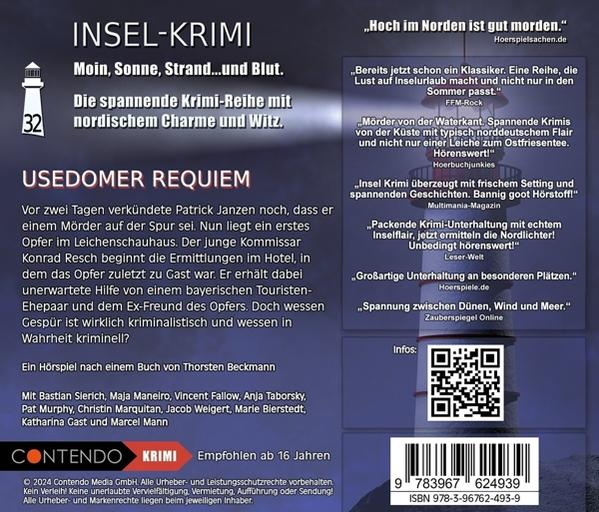 Rückseite eines Buches mit Text und Bildern. Es ist ein Buch über Verbrechen in einer Region.