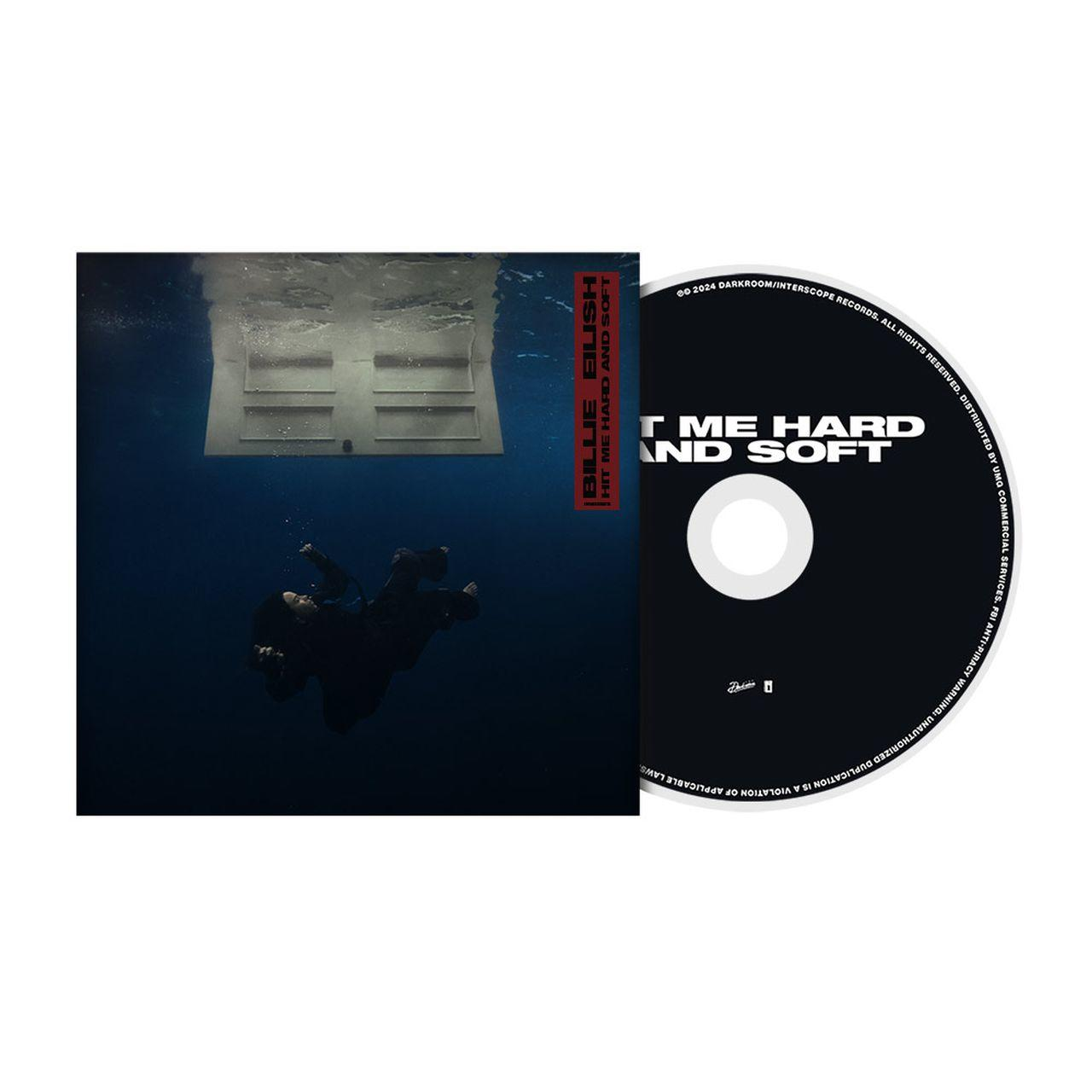 CD von 'Hit Me Hard and Soft' von Billie Eilish. Bild einer Person unter Wasser.