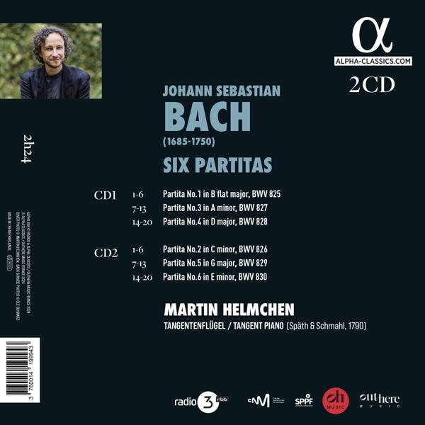 Ein Mann lächelt; Bachs Partiten, 2 CDs, Martin Helmchen am Klavier.