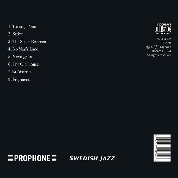Schwarzer Hintergrund mit Trackliste, CD-Logo, Labelinfo und Barcode.