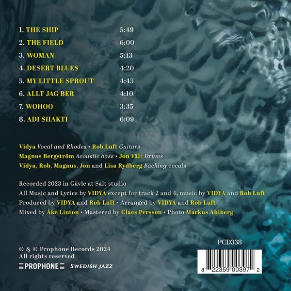 Album-Cover mit Songliste, Credits und Barcode. Blaue und grüne Hintergründe.
