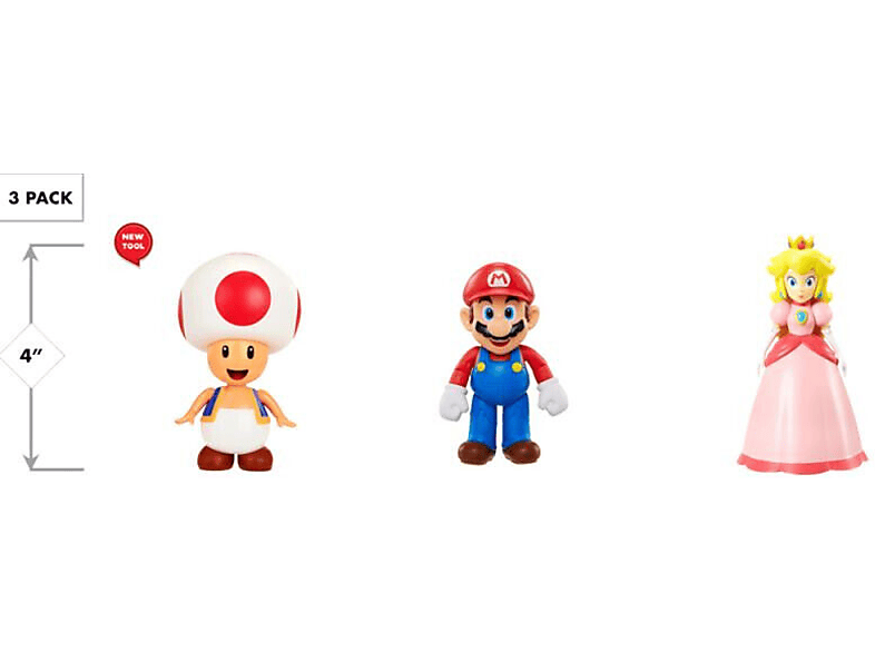 Nintendo Sammelfiguren Mario, Toad and Peach Actionfigur ( 10cm) Set — Foto 2 von 2