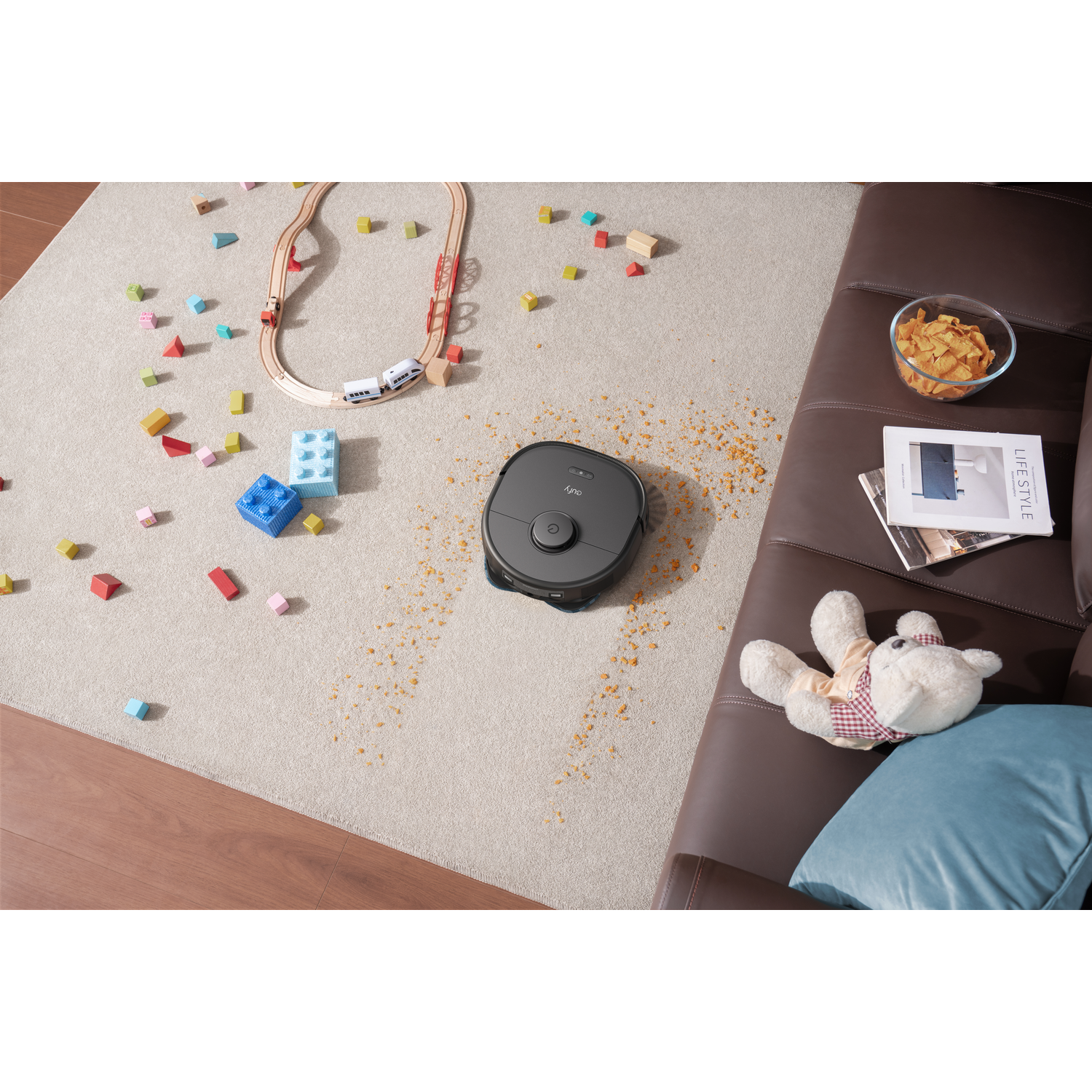 Dreame Robotstofzuiger L20 Ultra (zwart) (7000 Pa, Wisdoekjes (roterend