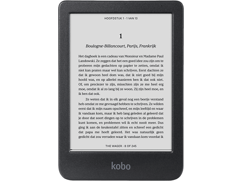 KOBO Clara BW Zwart - 6 inch - 16 GB (ongeveer 12.000 e-books) - Waterdicht (IP8X)