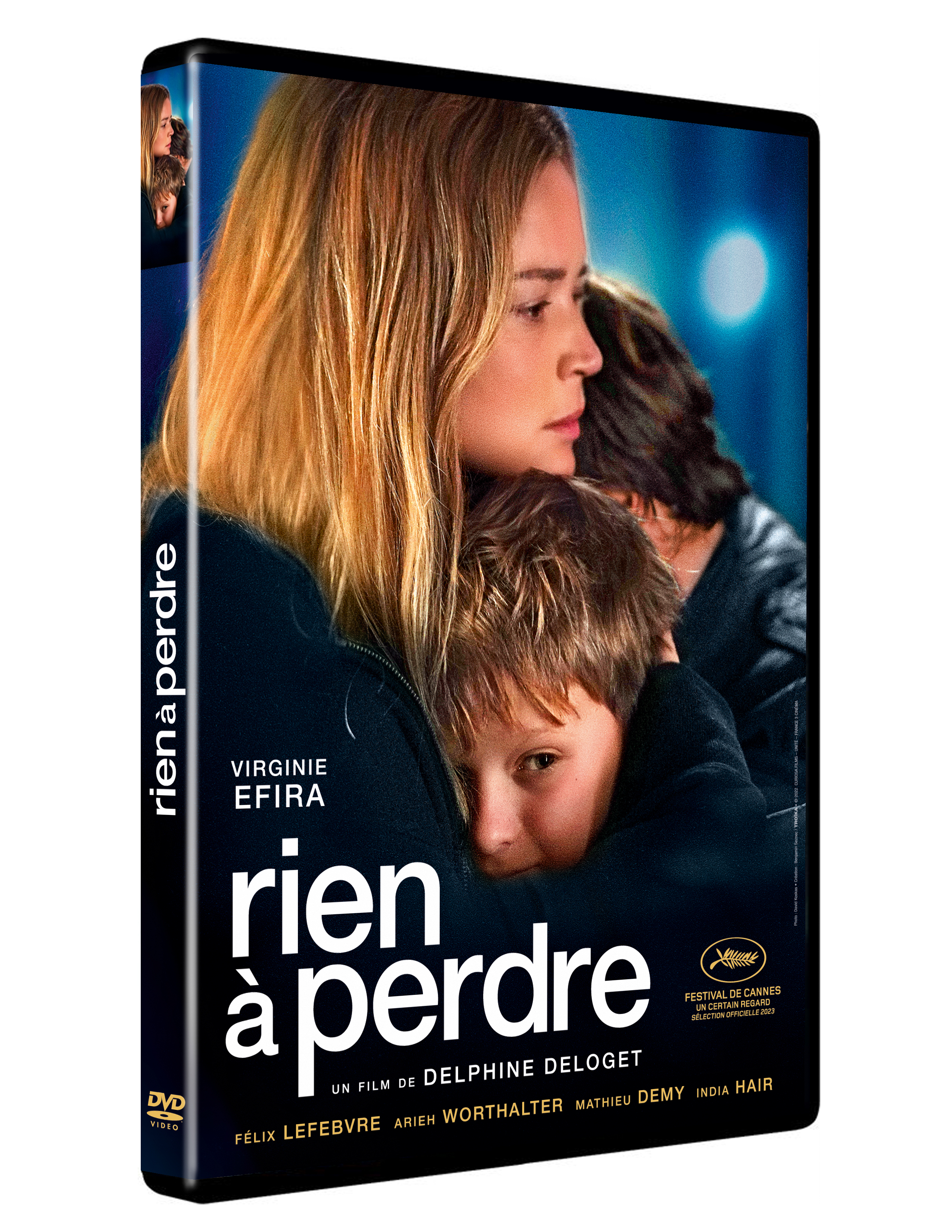 DVD-hoes van de film Rien à perdre. Een vrouw en een kind staan ​​op de omslag. De titel is in het wit.