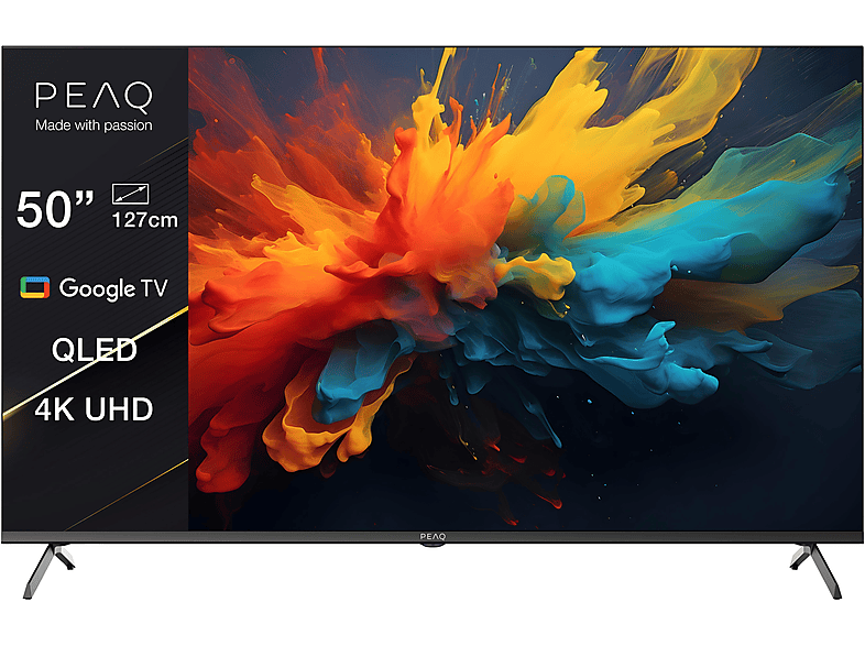 PEAQ PTV 50GQU-5024C TV (50 Zoll / 126 cm, QLED 4K, SMART TV, Google TV)