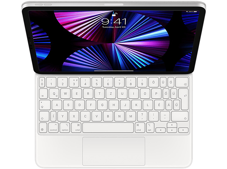 APPLE Magic Keyboard iPad Pro 11" 1/2/3/4 gen és Air 4/5 készülékekhez, fehér, Magyar (mjqj3mg/a)