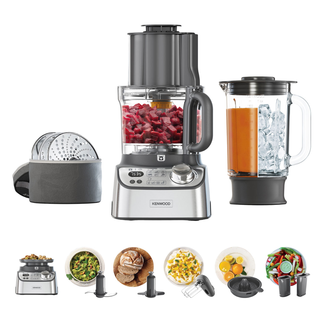 Kenwood KAP90.000GY Mahlwerk – Für Prospero+ Mixer, Mit 2 Stahlscheiben