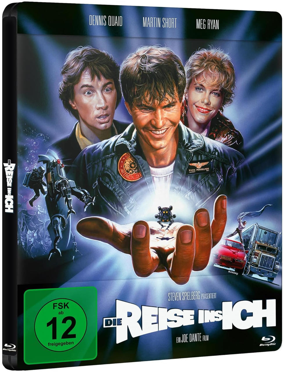 Ein Filmcover mit drei Personen, Text lautet 'Die Reise Ins Ich'.