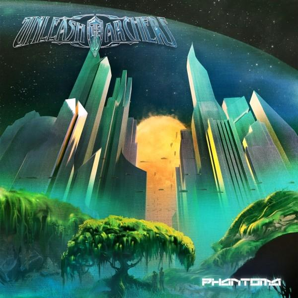 Album borító futurista várossal, űr elemekkel és a 'Unleash The Archers' zenekar nevével.