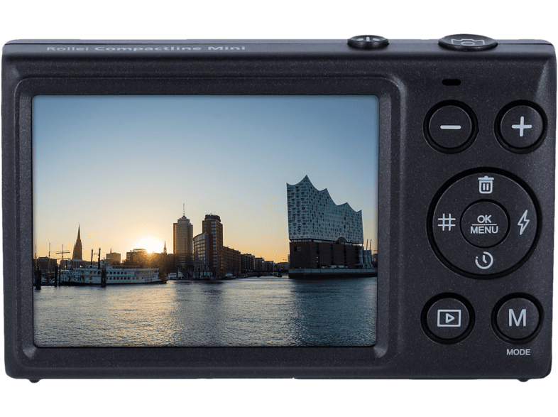 Rollei Compactline Mini Kompaktkamera, 4K Video, 8 MP Foto, 18x Digital Zoom, Blende f3, 2.8 Zoll LCD, Schwarz — Foto 2 von 5