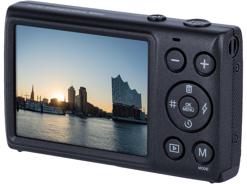Rollei Compactline Mini Kompaktkamera, 4K Video, 8 MP Foto, 18x Digital Zoom, Blende f3, 2.8 Zoll LCD, Schwarz — Foto 4 von 5