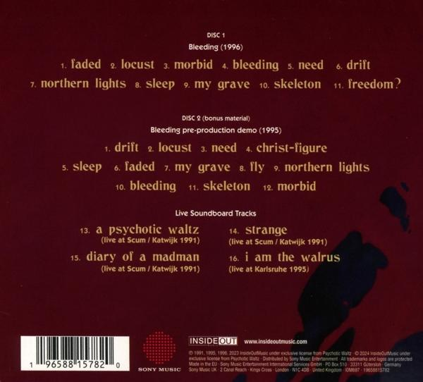 CD-Albumcover mit Titellisten und Barcode, Text und Logos.