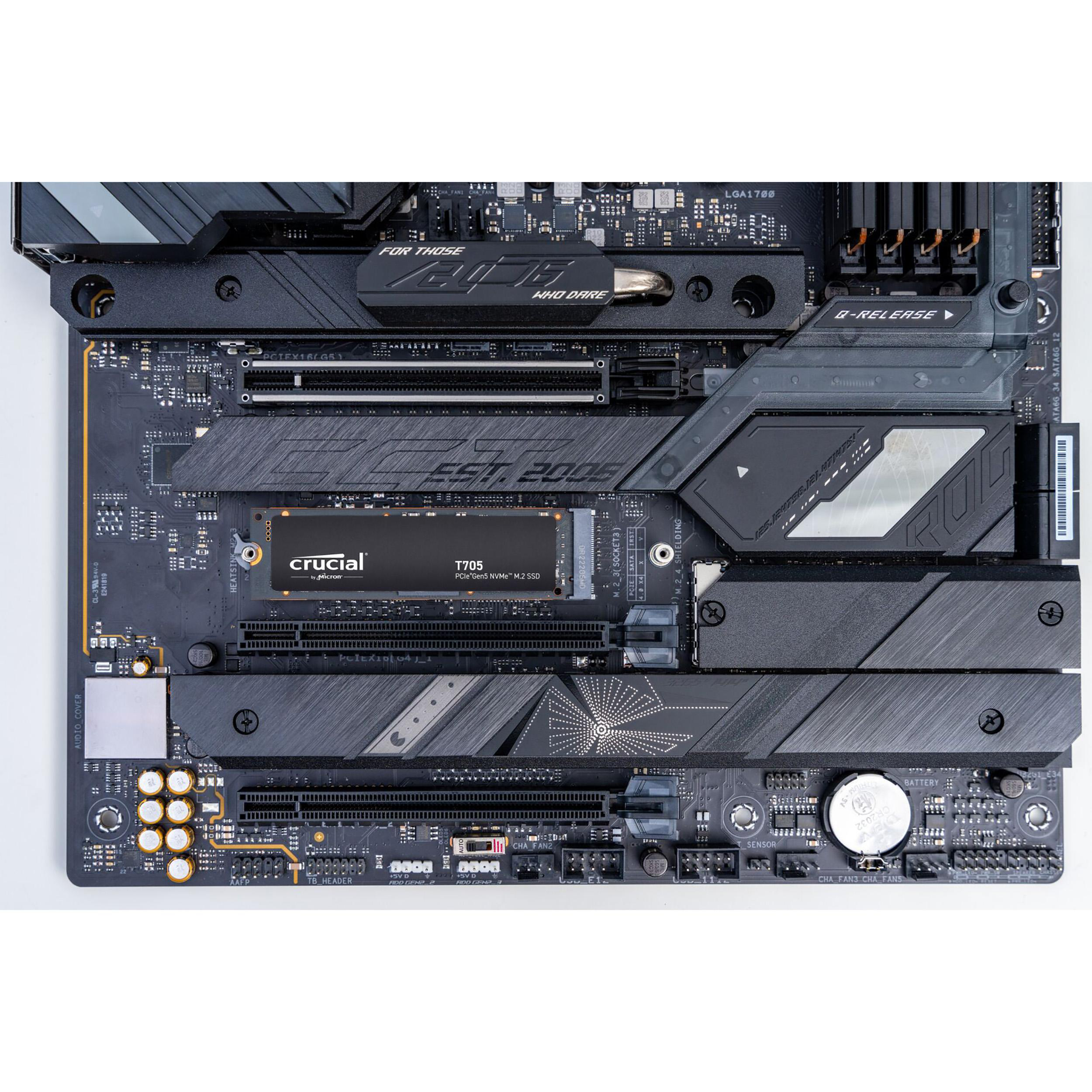 CRUCIAL T705 PCIe Gen5 NVMe Festplatte, 4 TB SSD M.2, intern