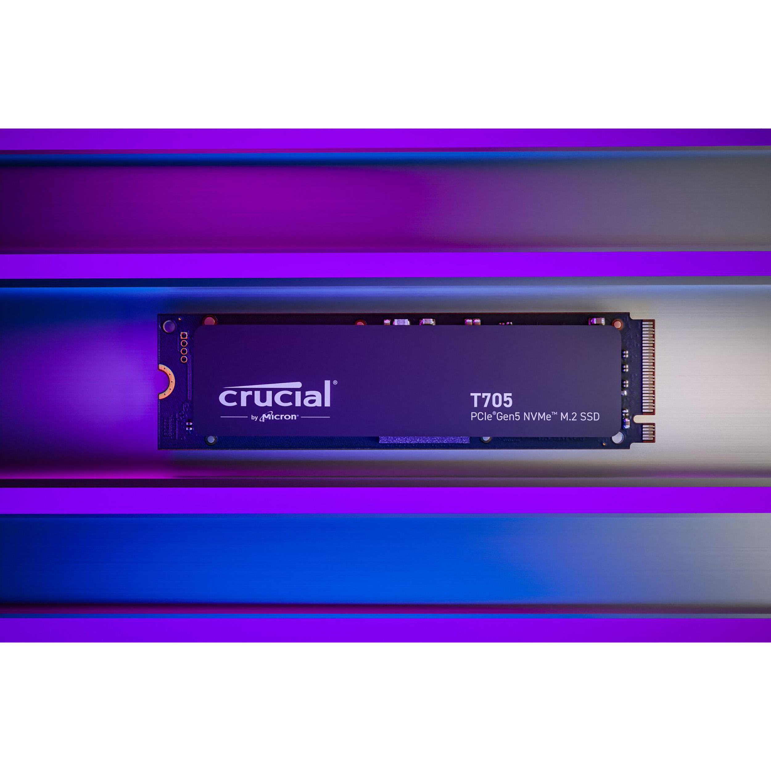 CRUCIAL T705 PCIe Gen5 NVMe Festplatte, 4 TB SSD M.2, intern