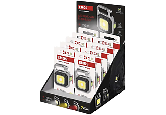 EMOS Újratölthető LED univerzális lámpa, 750lm, 7 mód, mágnes, klipsz, sörnyitó, IP44, USB-C (P4714)