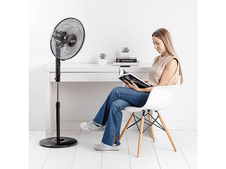Ventilador de pie - Taurus Boreal 16CR Silence, 12 velocidades, 30 W, 3 modos, Silencioso, Negro – imagen 3