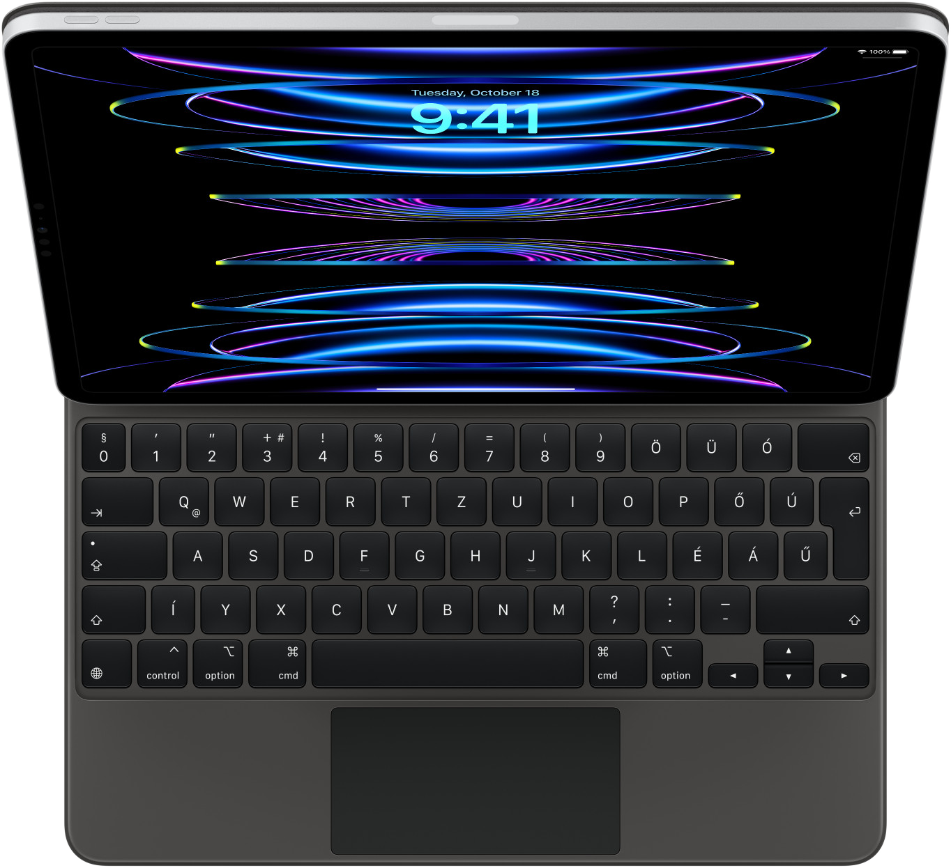 APPLE Magic Keyboard iPad Pro 12.9" 3/4/5/6 gen készülékekhez, fekete, Magyar (MJQK3MG/A)