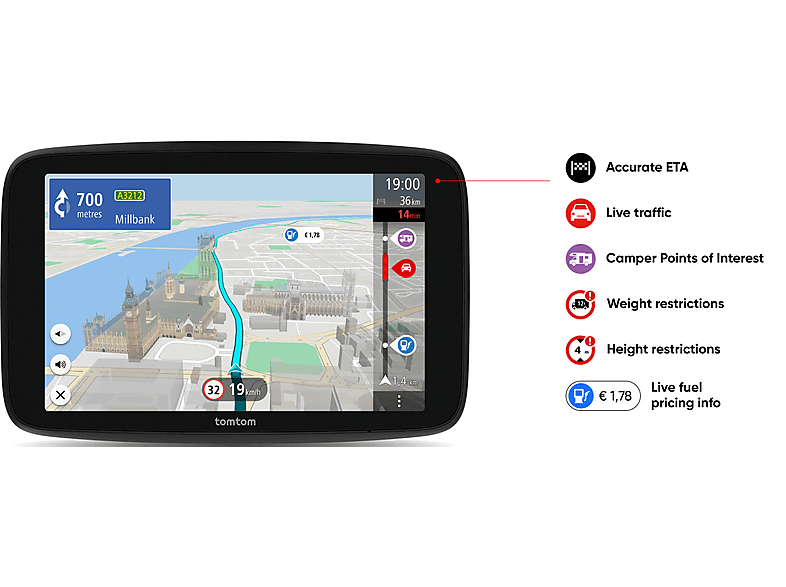 TomTom GO Camper Max 2. Generation 7 Zoll Navigationsgerät; Navigationssystem — Foto 3 von 5