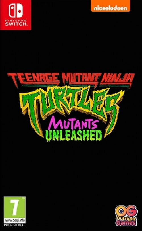 Boîtier de jeu des Tortues Ninja. La couverture est noire, avec un logo vert et jaune.
