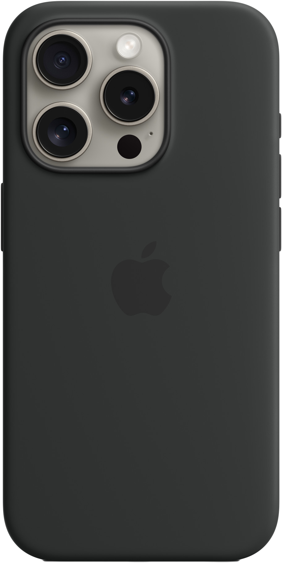 Fekete iPhone 13 Pro Max tok. A tok a hátlapot és az oldalakat takarja, az Apple logó látható.