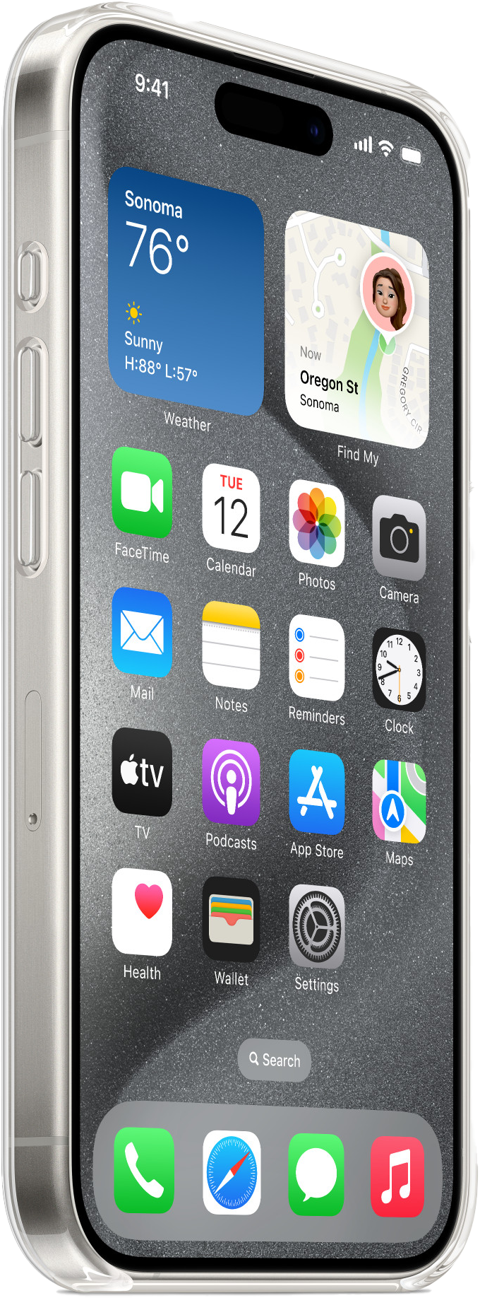 Fehér iPhone, a képernyőn látható alkalmazásokkal.