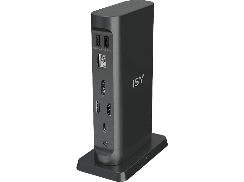 ISY IDO-3000 Docking Station, USB 3.1, 100W Laden, Schwarz; Dockingstation — Foto 2 von 2