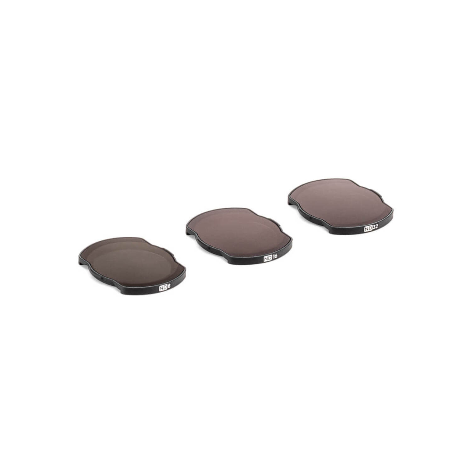 Three neutral density filters for a camera.