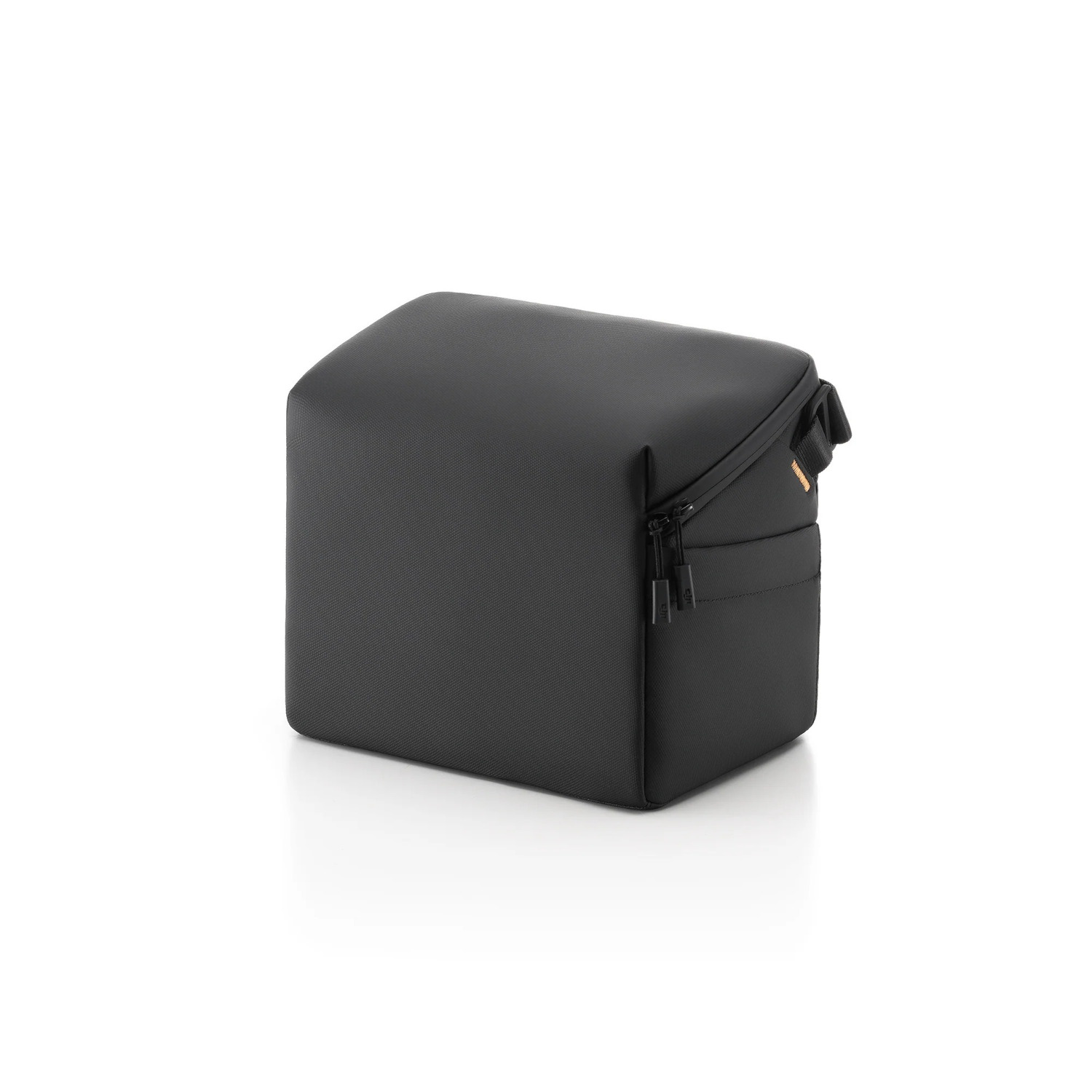A black, rectangular carrying case with a zipper, for a drone or similar device.
