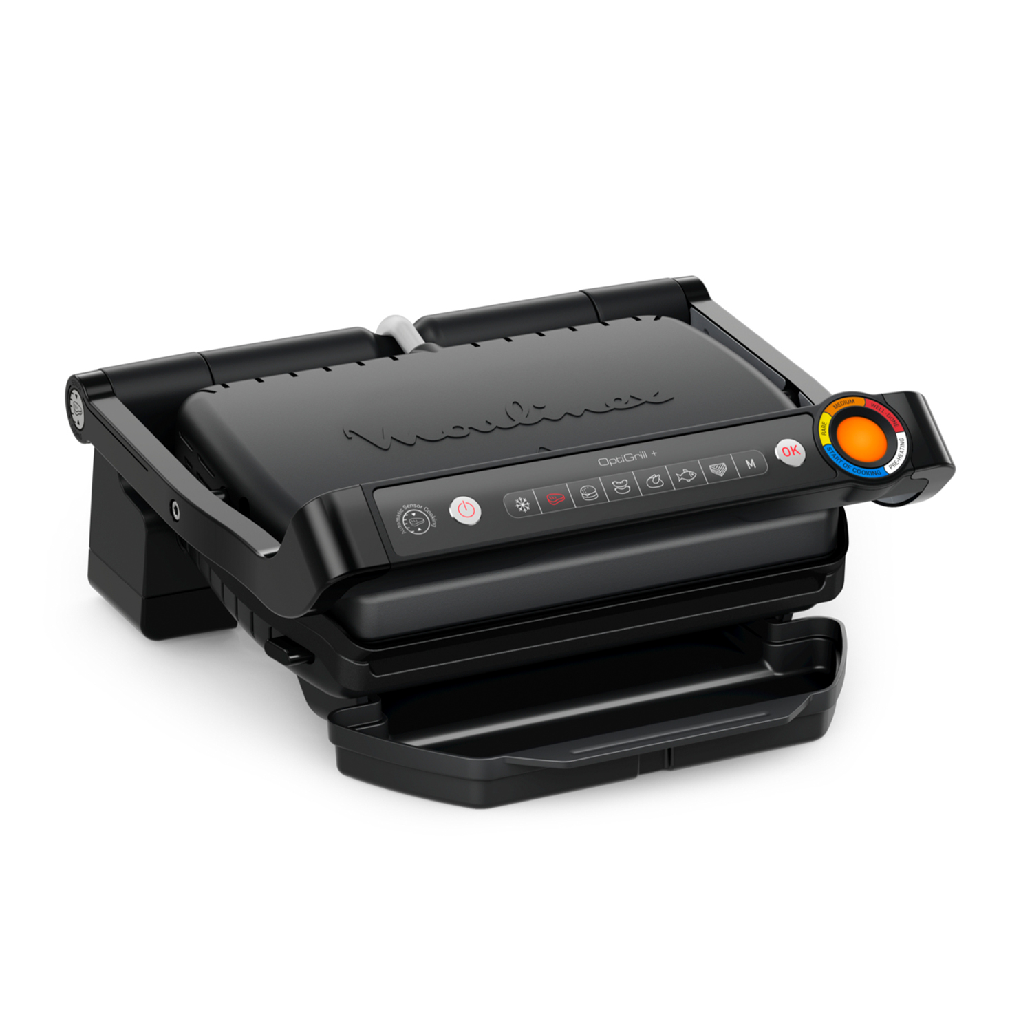 Forno a microonde Moulinex nero con pulsanti e quadrante.